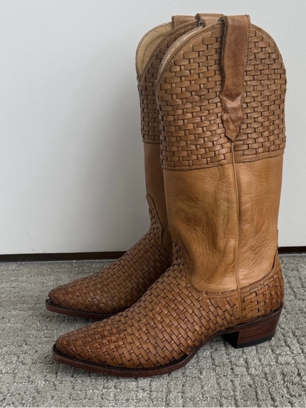 Stetson Bea Basket Weave Handcrafted Boots